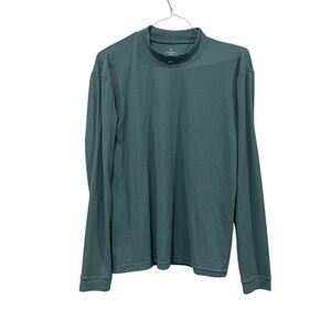 Fabletics Long Sleeve Thermal Shirt Mens XL Green Waffle Knit Athletic Outerwear